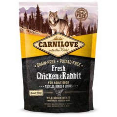 Сухой корм для взрослых собак всех пород Carnilove Fresh Chicken & Rabbit (курица и кролик), цена | Фото