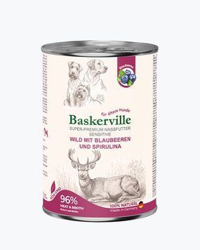 Вологий корм для собак з чутливим травленням Baskerville з олениною, чорницею та спіруліною 1004237 /21564 фото