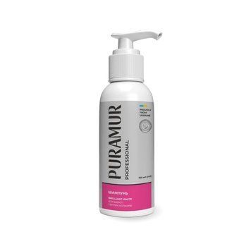 Шампунь Puramur для шерсті світлих кольорів Brilliant White 100 мл PR243487 фото