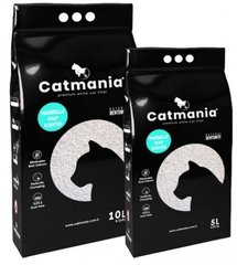 Бентонитовый комкующийся наполнитель для кошачьего туалета Catmania марсельское мыло + бирюзовые гранулы, цена | Фото