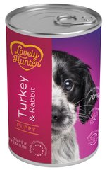 Влажный корм для щенков с индюшкой и кроликом Lovely Hunter Puppy with Turkey and Rabbit 400 г LHU45617 фото