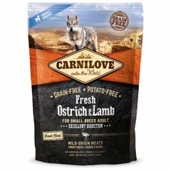 Сухой корм для взрослых собак мелких пород Carnilove Fresh Ostrich & Lamb (ягнёнок и страус), цена | Фото