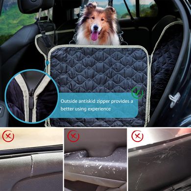 Чохол для автомобільного сидіння Lassie Dog з сітчатим візуальним вікном ZY-PCSC16_black фото