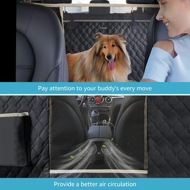 Чохол для автомобільного сидіння Lassie Dog з сітчатим візуальним вікном ZY-PCSC16_black фото
