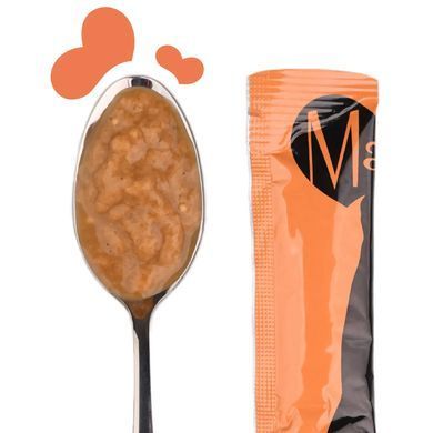 Ласощі кремові для котів Mavsy Creamy superfood SALMON WITH SCALLOP AND RED CAVIAR FOR CATS у вигляді кремоподібного пюре філе лосося з морським гребінцем та червоною ікрою, 15 г (5 шт) MAVSY04 фото