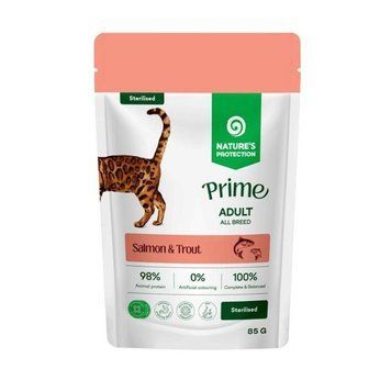 Влажный корм для стерилизованных кошек Nature's Protection Prime Sterilised Adult Cats Salmon and Trout с лососем и форелью, 85 г NPPR47915 фото