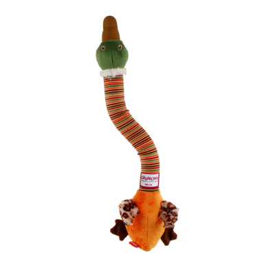 Іграшка для Собак Gigwi Crunchy Neck з хрусткою трансформуючуюся Шиєю і Двома пищалками Качка 44 см Gigwi6625 фото
