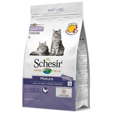 Сухой монопротеиновый корм для пожилых котов Schesir Cat Mature ШКПК0.4 фото