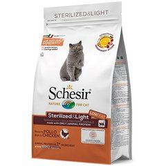 Cухой монопротеиновый корм Schesir Cat Sterilized & Light для стерилизованных кошек и кастрированных котов, для котов склонных к полноте, цена | Фото