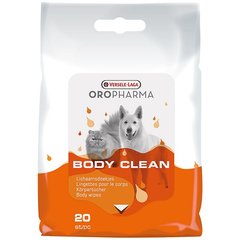 Очищаючі серветки Versele-Laga Oropharma Body Clean для собак і котів, 20 шт. 605738 фото