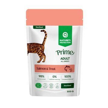 Вологий корм для стерилізованих котів Nature's Protection Prime Sterilised Adult Cats Salmon and Trout з лососем і фореллю NPPR47952 фото
