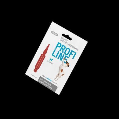 PROFILINE краплі від бліх та кліщів для собак вагою до 4 кг 1 піпетка по 0,5 мл PR243109 фото