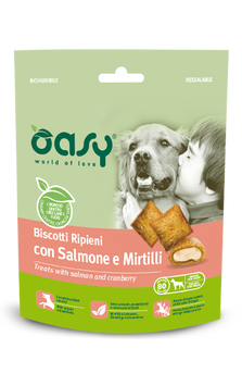Лакомства для собак OASY DOG TREATS Лосось и черника oasy_3017346229 фото