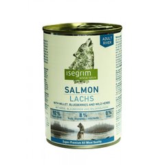 Консервований корм для собак ISEGRIM Salmon with Millet, Blueberries & Wild Herbs Лосось з просом, чорницею 95704 фото
