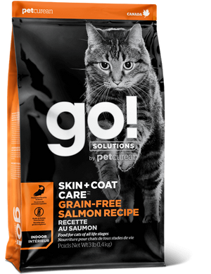 Беззерновой сухой корм для котят и кошек GO! Solutions Skin + Coat Care Grain Free Salmon Recipe с лососем 127-2956 фото