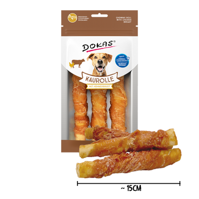 Ласощі для собак Dokas Жувальний рулет з курячою грудкою 205613 фото