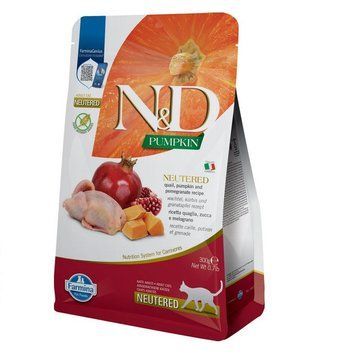 Беззерновий сухий корм для стерилізованих котів Farmina N&D Grain Free PUMPKIN NEUTERED ADULT з перепелом та гарбузом F_168807 фото