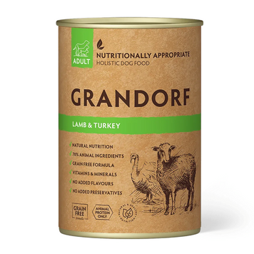 Влажный корм для собак Grandorf LAMB & TURKEY с ягненком и индейкой GDW99401 фото