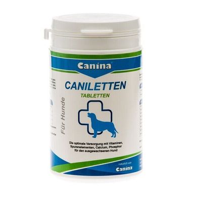 Витаминно-минеральный комплекс для взрослых собак Canina «Caniletten» 150 таблеток, 300 г (витамины и минералы) 120307 AD фото