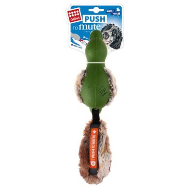 Іграшка для Собак Gigwi Forestails Качка з Плюшевим Хвостом і звуком, що відключається Зелена 30 cм Gigwi6213 фото
