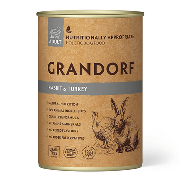 Влажный корм для собак Grandorf RABBIT & TURKEY с кроликом и индейкой GDW99402 фото