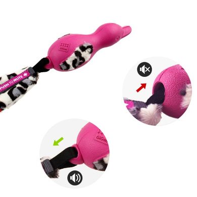 Іграшка для Собак Gigwi Forestails Качка з Плюшевим Хвостом і звуком, що відключається Рожева 30 cм Gigwi6214 фото