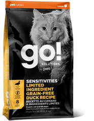Беззерновой сухой корм для котят и кошек GO! Solutions Sensitivities LIMITED INGREDIENT Grain Free Duck Recipe с уткой, цена | Фото