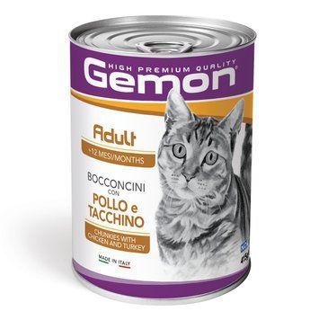 Влажный корм для кошек GEMON Cat Adult курица и индейка Gemon_70300728 фото