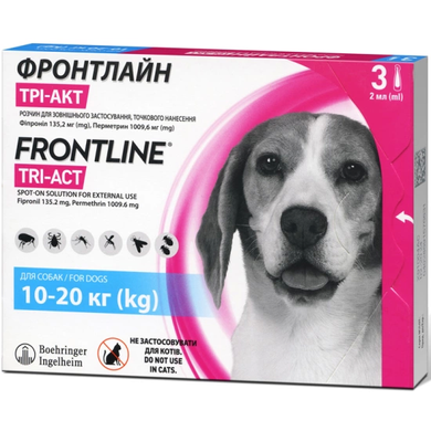 Краплі Frontline Tri-Act для собак від 10 до 20 кг  159913 фото