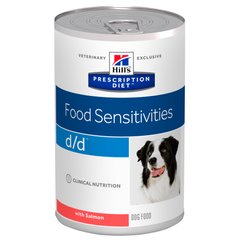 Влажный корм для собак Hill's Prescription diet d/d Food Sensitives с лососем, цена | Фото
