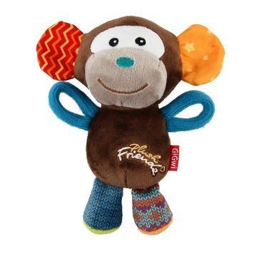 Игрушка для Собак Gigwi Plush Friendz Обезьянка с Пищалкой 16х8х8 см Gigwi6286 фото