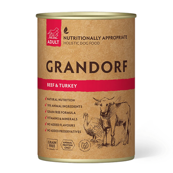 Влажный корм для собак Grandorf BEEF & TURKEY с говядиной и индейкой GDW99404 фото