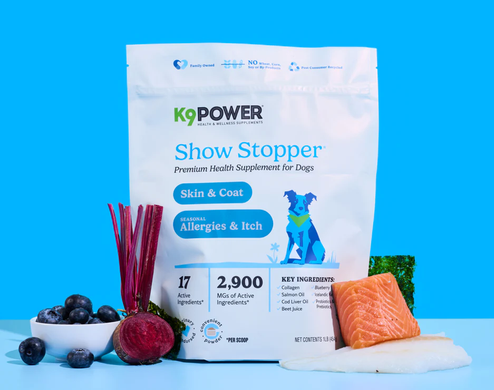 Добавка для здорової шкіри і шерсті K9POWER Show Stopper, 100 г K9001 фото