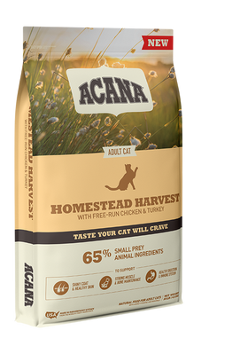 Сухий біологічний корм для котів Acana Homestead Harvest з куркою та індичкою a71436 фото