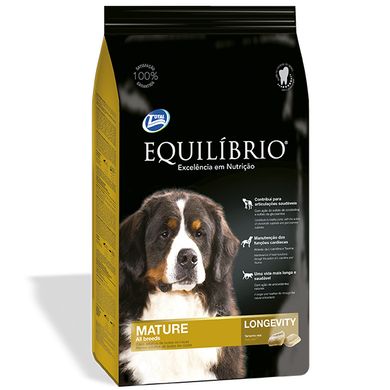 Сухой суперпремиум корм для пожилых или малоактивных собак средних и крупных пород Equilibrio Dog Mature Longevity ЭСПС15 фото