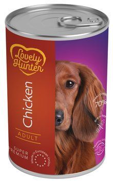 Вологий корм для дорослих собак з куркою Lovely Hunter Adult with Chicken з куркою LHU45623 фото