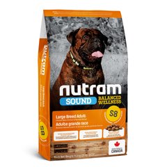 S8 Nutram Sound Balanced Wellness® Large Breed Adult - холистик корм для взрослых собак крупных пород (курица/овсянка), цена | Фото