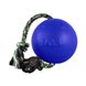 Игрушка для собак мяч с канатом Джолли Петс Ромпей-н-Ролл маленькая синяя арт 645BB 645BB фото