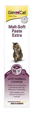 Паста GimCat Every Day Malt-Soft Paste Extra для кошек, выведение шерсти из желудка, 200 г G-417127/417943 фото