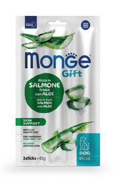 Лакомство для собак Monge Gift Dog Skin support лосось с алоэ Monge_70085434 фото