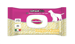 Салфетки для собак Inodorina Refresh Bio Vaniglia e Karite с ароматом ванили 30 шт. 230.0050.006 фото