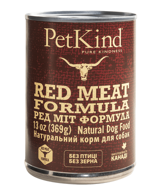 Консерва для собак PETKIND RED MEAT FORMULA с говядиной, рубцом и ягненком, 369 г 85638 фото