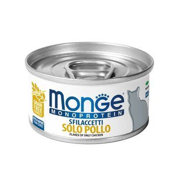 Влажный корм для кошек Monge Cat MONOPROTEIN мясные хлопья курица Monge_70007160 фото