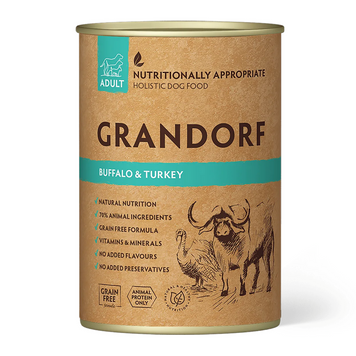 Влажный корм для собак Grandorf BUFFALO & TURKEY с мясом буйвола и индейкой GDW99406 фото
