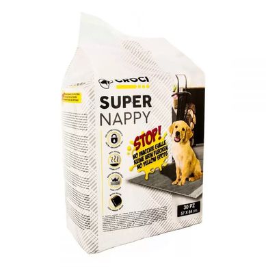 Пеленки для щенков и собак Croci Super Nappy с активированным углем, 54x57 см, 14 шт. C6028170 вугілля фото