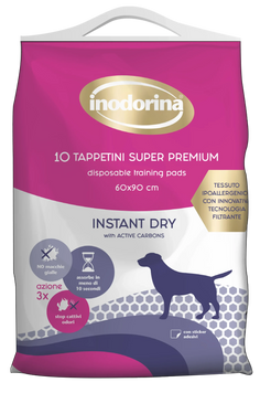 Быстропоглощающие пеленки для собак Inodorina Tappetini Instant Dry с активированным углем 60х90 см 250.0080.002 фото