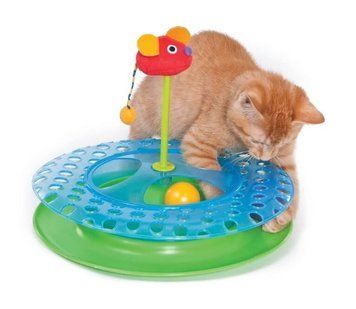 Іграшка для котів Petstages Cheese Chase Трек з м'ячиками і мишкою pt736 фото