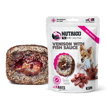 Функціональні ласощі для собак LK Baits Pet Nutrigo Treat Game з олениною та рибним соусом (&Oslash; 12 мм), 150 г 7777015 фото