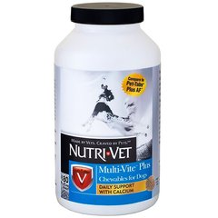 Комплекс вітамінів і мінералів Nutri-Vet Multi-Vite Plus для собак, 180 шт. 93435 фото