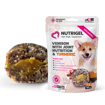 Функціональні ласощі для собак для суглобів LK Baits Pet Nutrigel Wild Game S-M з дичиною та куркумою (&Oslash; 15 мм), 150 г 7777001 фото